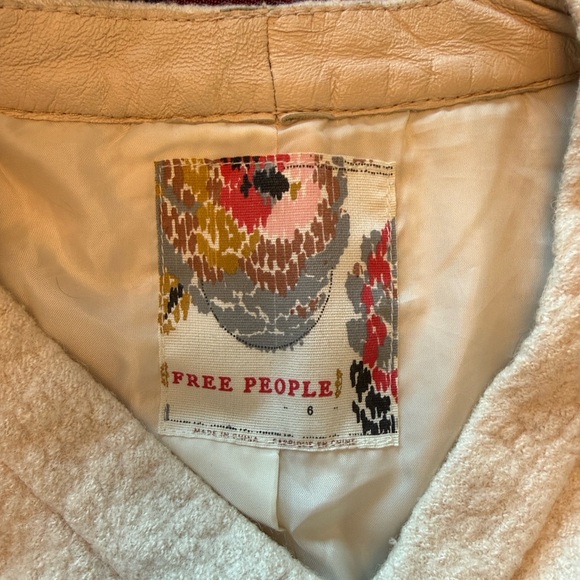 Free People Asymmetrical Wool Blend Jacket Size 6 - Picture 5 of 7
